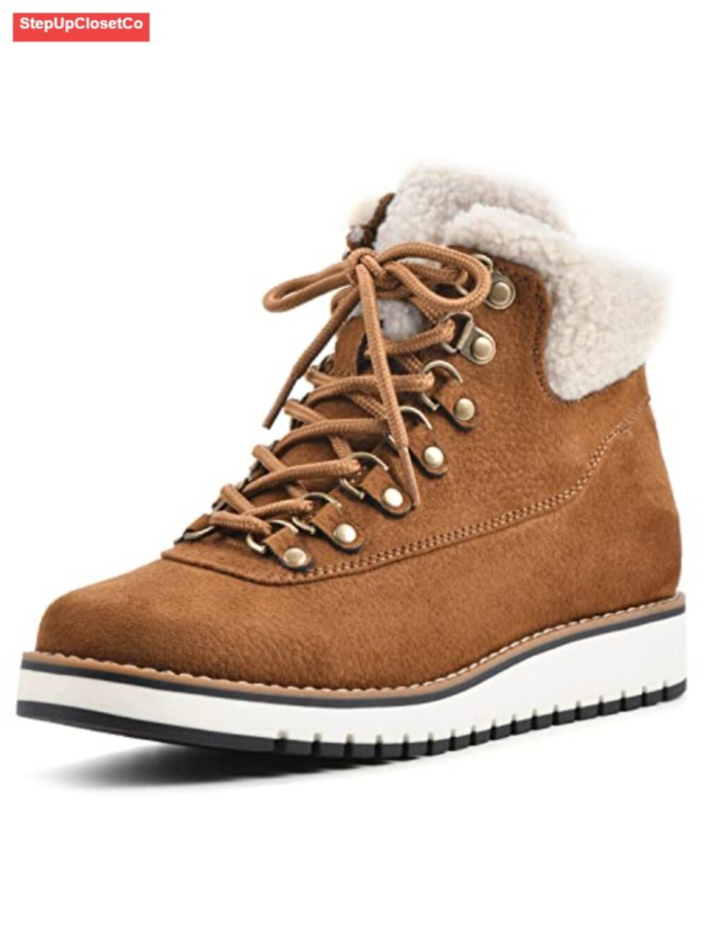 Women's Cozy Ankle Bootie Water Resistant Cushioned Insole Lace Up